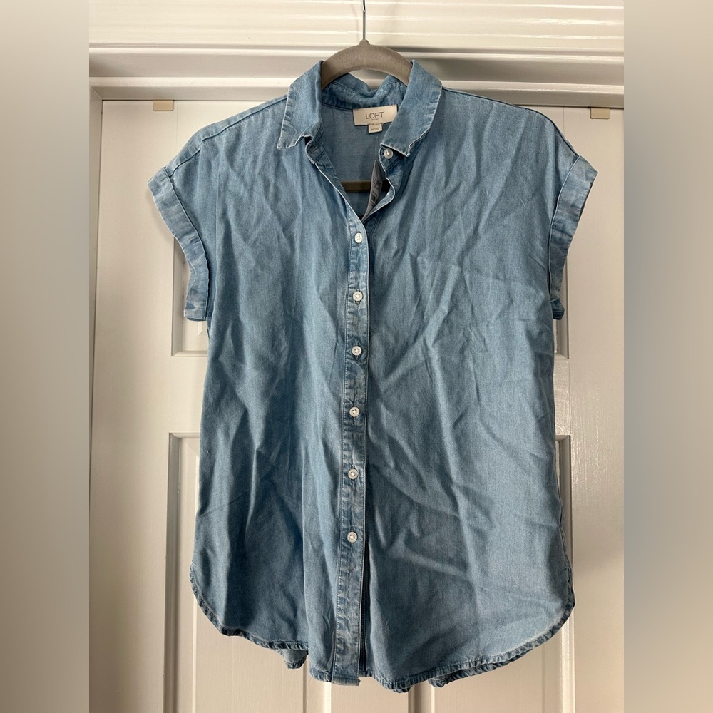 NWT LOFT Outlet Chambray Dolman Shirt - Size XS